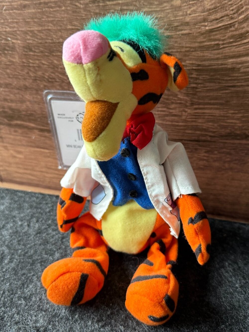 Vintage Disney Mad Scientist Tigger Halloween Plush